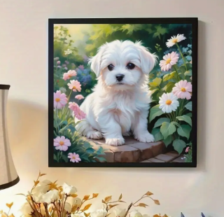 Preview: Diamond Painting Malteser Welpe
